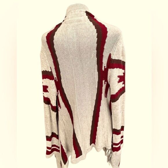 Love Stitch open front boho fringe cotton blend cardigan size S - Picture 3 of 6